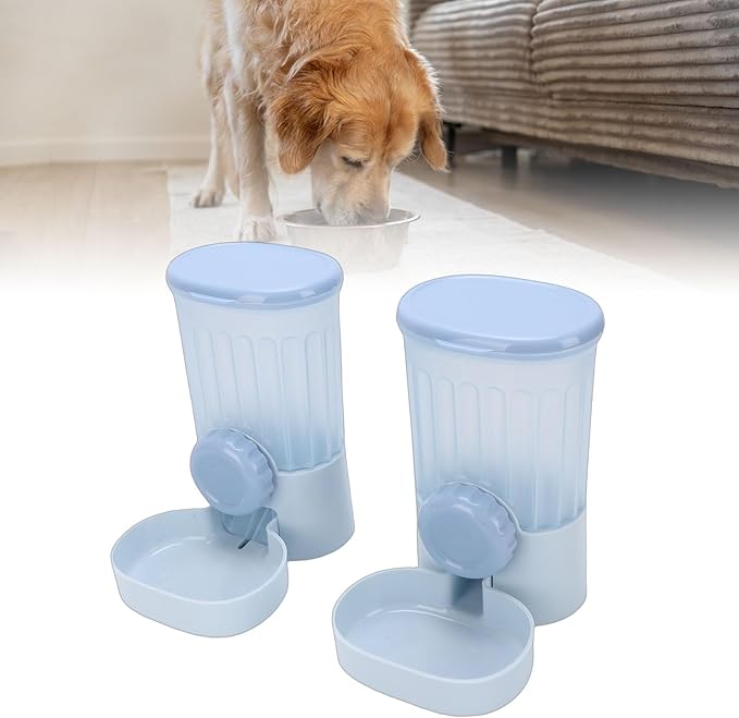 Zerodis Cat Dispenser Cage Mounted Detachable Dog Auto Gravity Feeder and Waterer Set Cage Cat Food Bowl Dog Feeding Station for Large Cats and Dogs Hanging Pet Food Water