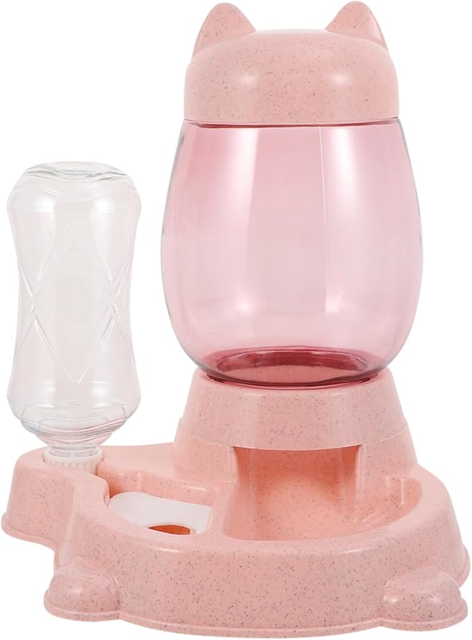 Kisangel 1pc Automatic Pet Feeder and Water Dispenser Dual Function Bowl Non-Spill Design Use Practical for