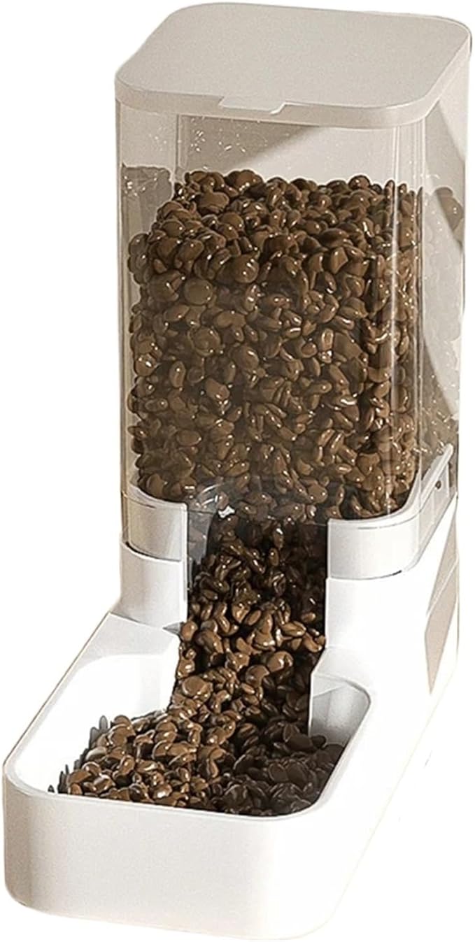 Automatic Pet Feeder and Water Bowl - Transparent Food Storage Feeder for Dogs and Cats - Ideal for Puppies and Kittens(Feeder)