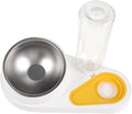 BESPORTBLE Automatic Pet Food and Water Dispenser Bowl for Dogs and Cats Lightweight Design Easy Clean Spill Pet Feeding White