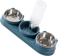 Tilted Double Bowl Pet Feeder with Automatic Waterer Elevated Design for Dogs Cats Daily Feeding Essentials Pet Feeding Bowl