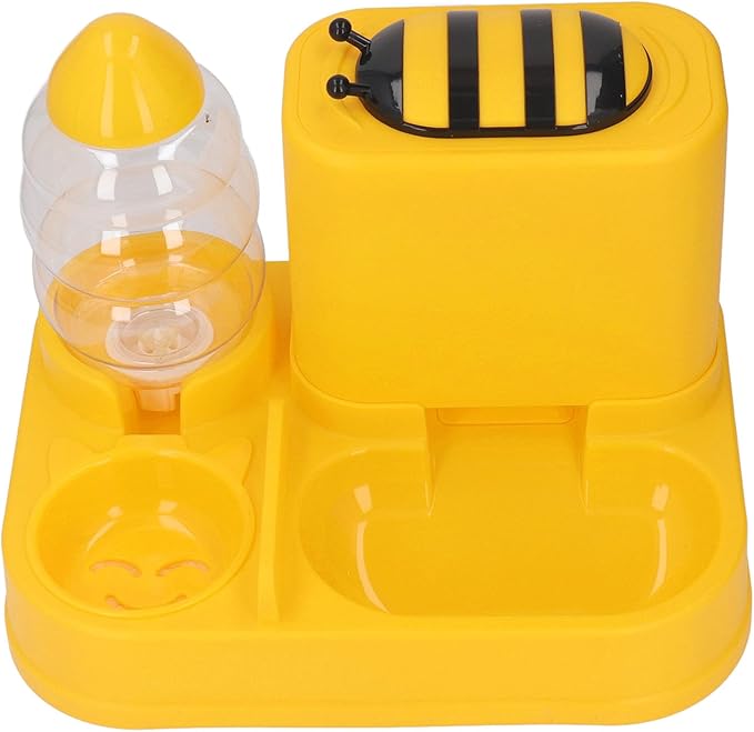 Automatic Cat Feeder, Water Dispenser, Food, Large Capacity Set for Small and Large Pets, Easy to Clean 2 in 1