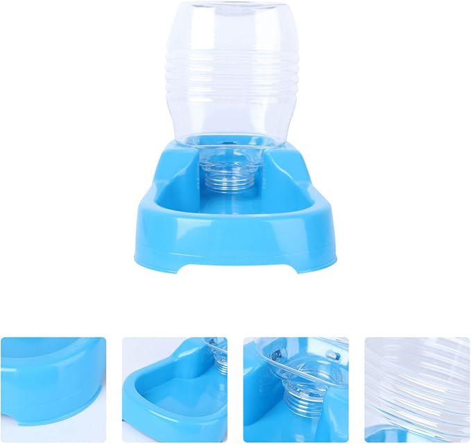 Dog Water Feeder Bowl Automatic Gravity Pet Drinking Tool for Home Use Eco-Friendly Design Blue for Puppies and Dogs