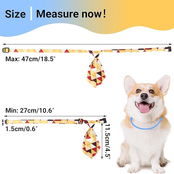 Segarty Dog Ties, 30pcs Adjustable Pet Neck Ties Collar for Small Dogs Cats, Double Layered Puppy Bowties Pets Necktie Grooming Bows for Wedding Valentine Photography Holiday Party Christmas