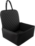 Dog Car Seat - Black Travel Dog Bed Carrier, Elevated Booster Seats Small Dogs, Large Waterproof Dogs Travel Seat | Washable Cushion Cover for SUV Truck Backseat Puppy Safety Barrier Outdoor