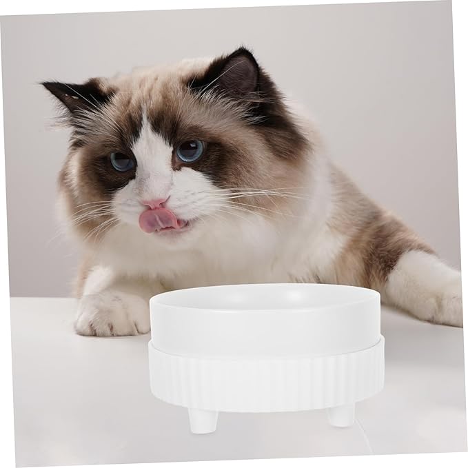 MERRYHAPY Heated Pet Water Bowl for Cats and Dogs Automatic Temperature Control Design Capacity Ceramic Dish for Winter Hydration USB Powered Pet Hydration