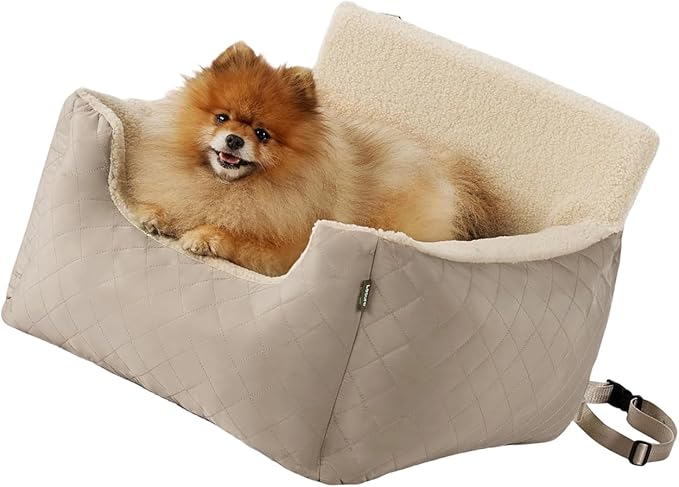 Safe Pet Car Seats Including Storage Pockets and Adjustable Strap for Secure Transport of Small to Media Breed Dogs Small Dog