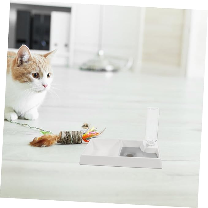 Sosoport Cat and Dog Automatic Water Dispenser Pet Feeder Bowl Spill-Resistant Design Cat Water and Food Dispenser for Kitten Puppy