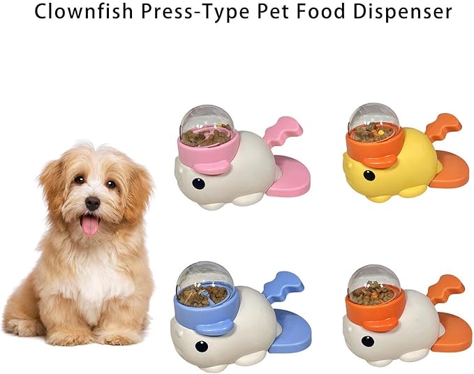 PANGBOER Fish Press Activated Pet Treat Dispenser For Dog Food Release Encourages Indoor Exercise And Mental