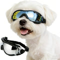 Namsan Small Dog Goggles, UV Protection Goggles for Dogs Small Breed, Puppy Sunglasses with Adjustable Straps, Windproof Dog Eye Protection for Outdoor Activities, Black
