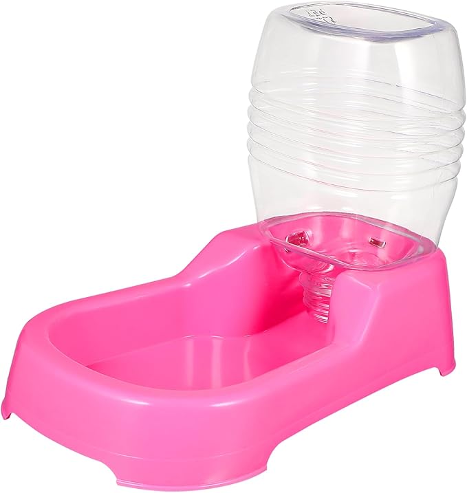 Pink Pet Water Feeder Bowl for Dogs and Puppies Smooth Surface Eco Friendly Safe Material Stable Design Prevents Overturning Automatic Water Supply for Home and Pet Shop Use