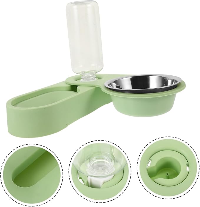 Automatic Pet Feeder Dual Bowls Rotating Corner Design for Cats and Dogs Easy to Install No Water Leakage for Animals