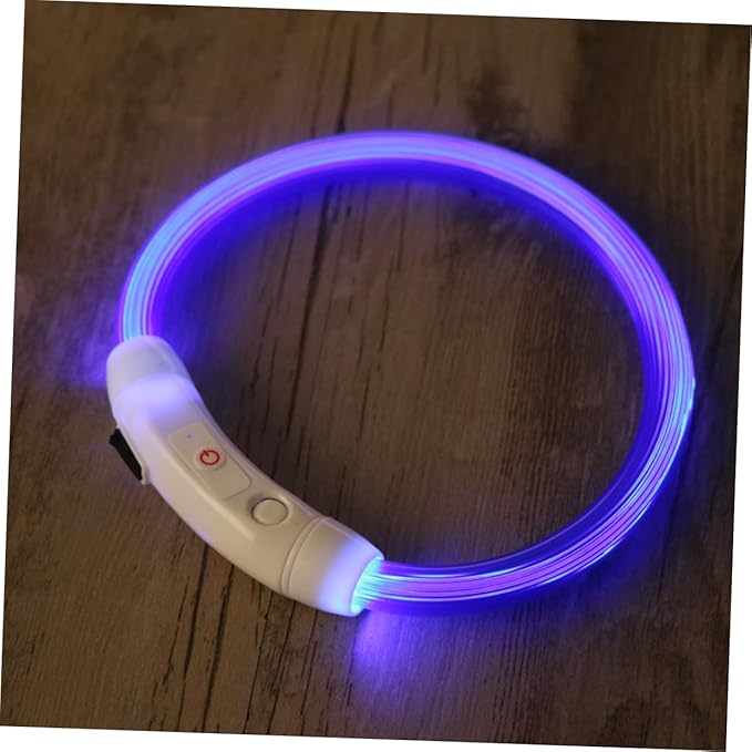Led Dog Collar Rechargeable Reflective Flashing Light Safety for Small-Medium-Large Dogs 35cm