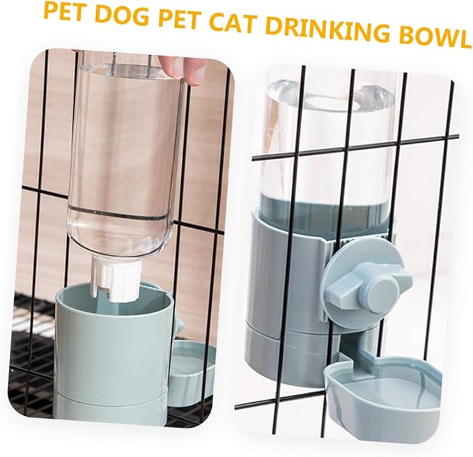 MERRYHAPY Pet Automatic Waterer Dog Cat Portable Easy Install Hanging Feeding Bowl