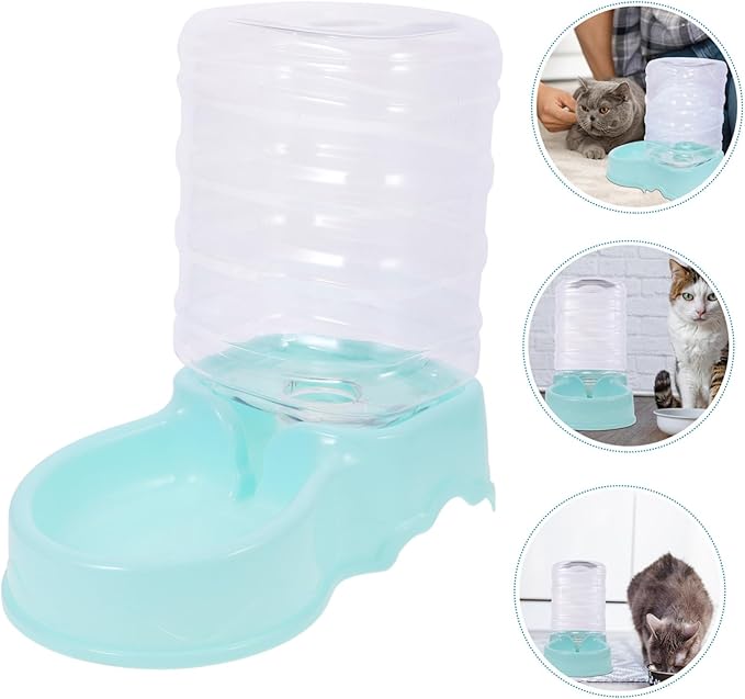 BESPORTBLE Pet Water Dispenser Feeder Bowl Cat Dog Automatic Feeder Easy to Fill Plastic