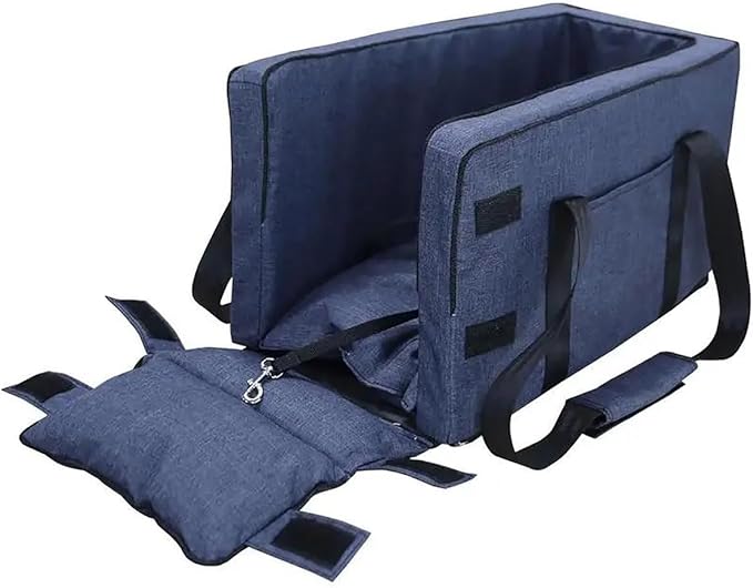 Dog Car Seat for Small Dog Cat Travel Pet Car for Seat Central Control Nonslip Dog Carriers Portable Car Armrest Box Booster Kennel Bed Dog Seat Car