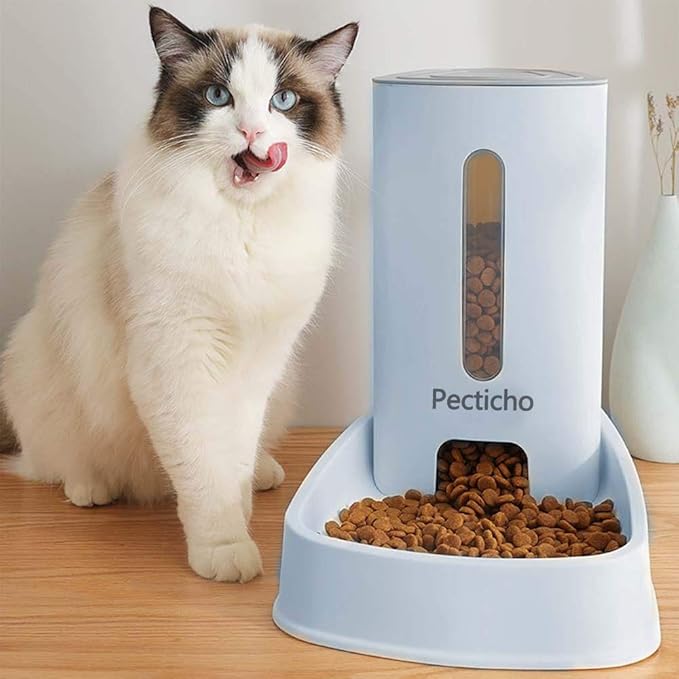 Pet Feeder, Natural Gravity Feeding Supplies Automatic Dog Cat Food Dispenser Slow Feed Bowl 3.8L Large Capacity, for Small Medium Large Cat Dog Pets