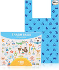 Dog poop bag 100 Counts Biodegradable Poop Bags | Dog Waste Bags, Unscented with Easy-tie Handles Poop Bags for Dogs, Eco-Friendly, Leak Proof, Easy Open, 7.3x 14.5 Inches