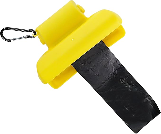Dookie Dozer Innovative Dog Pooper Scooper with 5 Rolls Dog Poop Bags - Compact, Portable, Easy to Use - Carabiner Attaches to Leash