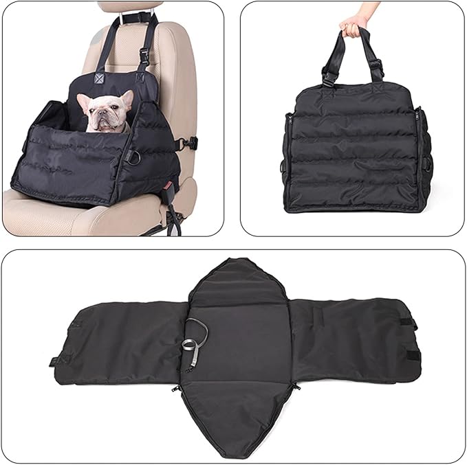 Car Seat Travel Bag Dog Car Seat for Dog Cat Puppy Small Animal Travel Cage Within 18 Lbs,Puppy Dog Booster Seats Carrier Bed,Perfect for Cars, Trucks and Suvs