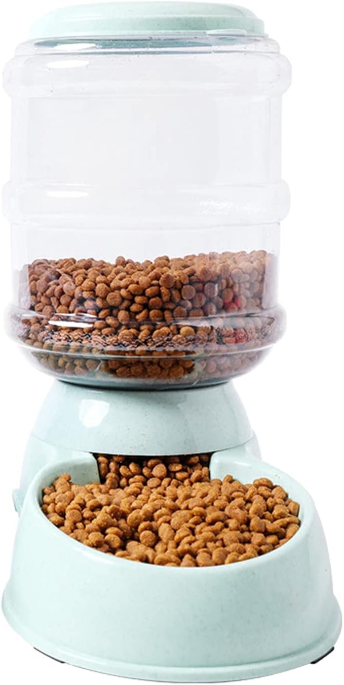 3.5L Large Capacity Automatic Feeder, Stable Gravity Feeders, Dog Food and Water Dispenser for Small Medium Large Cats, Dogs, Rabbits