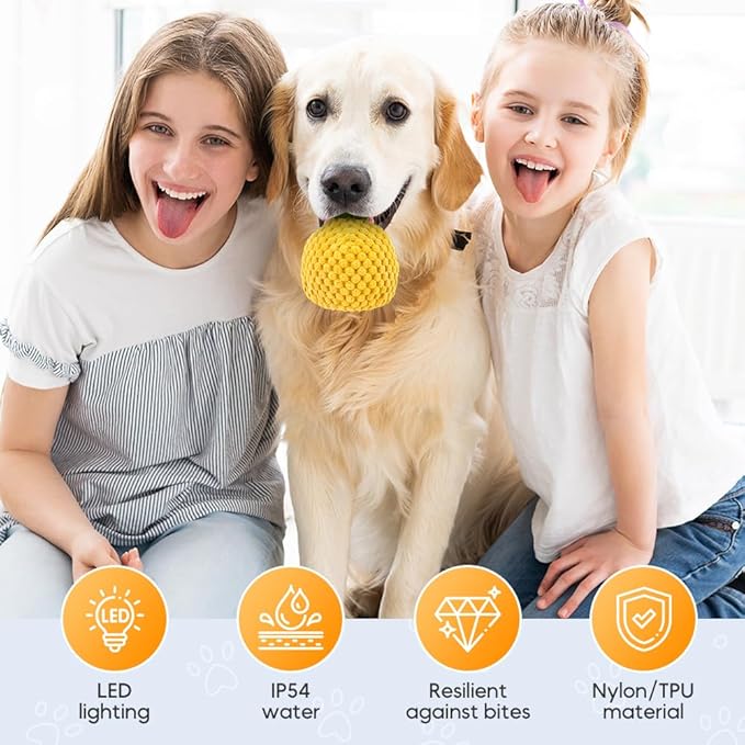 Zoomie Buddy 2.0 Smart Touch Interactive Dog Toys, 2 in 1 Interactive Dog Balls ＆ Pet Feeder, DogsTrack Food Leaking Ball, New TPU Automatic Rolling Ball for Dogs with Fruit Plush Cover (Blue)