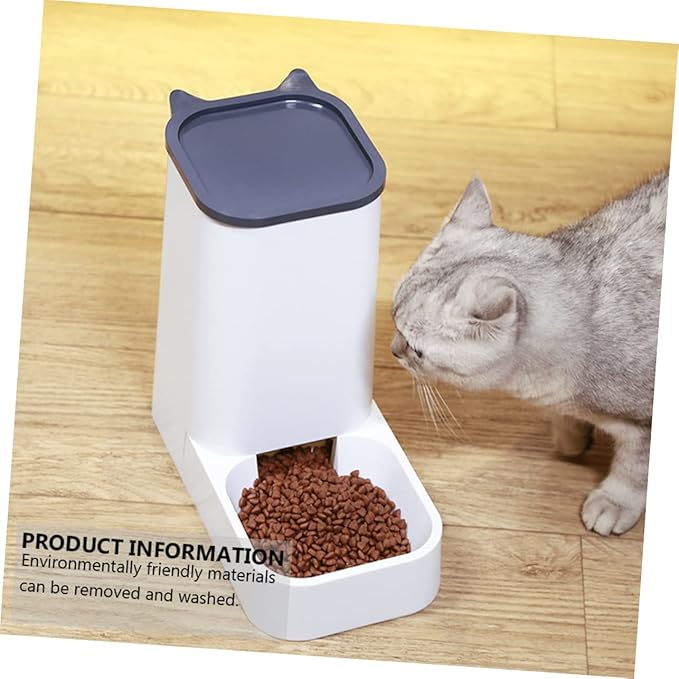 Milisten 1pc Automatic Pet Feeder for Dogs and Cats Plastic Pet Food Dispenser Convenient Dry Food Feeder Non- Bottom Design