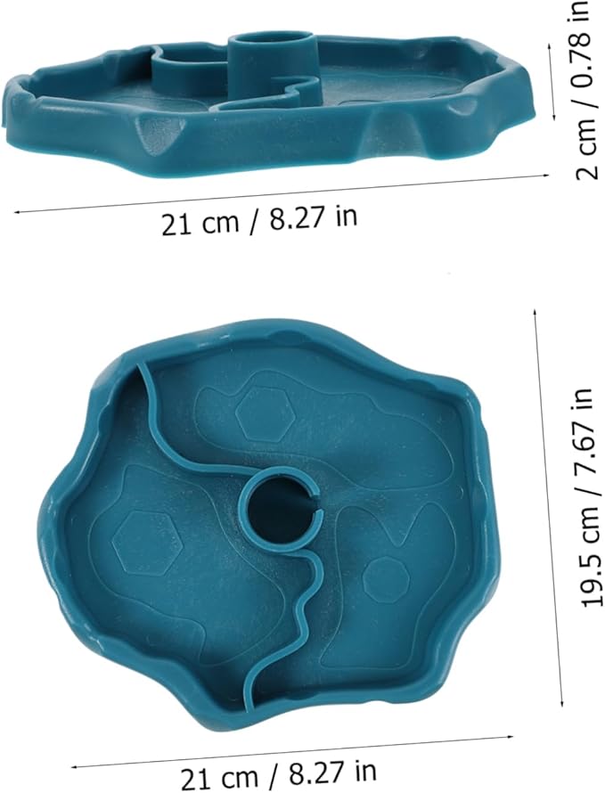 Happyyami Automatic Water Feeder for Dogs Cats Reptile Tank Pet Fountain 2-in-1 Water Dish Food Plate