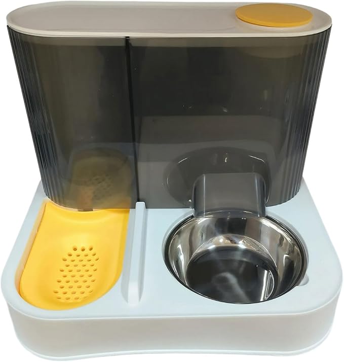 Elevated Pet Feeders with Removable Stainless Steel Bowl and Automatic Water Dispenser Cat Dogs