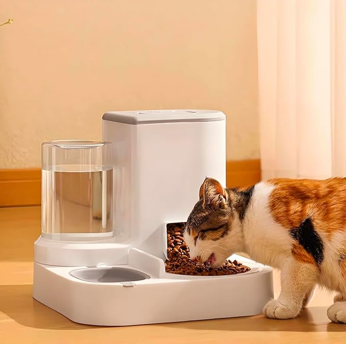 2 in 1 Automatic pet Feeder and Water Dispender for Cats and Dogs 3 Colors to Choise (Blue,Green,Gray)