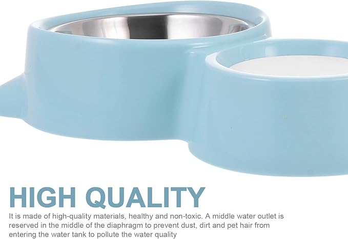 1pc Pet Drinking Bowl Automatic Feeder for Dogs Cats Dual-use Design Easy to Non-Tipping Compact for Water Food