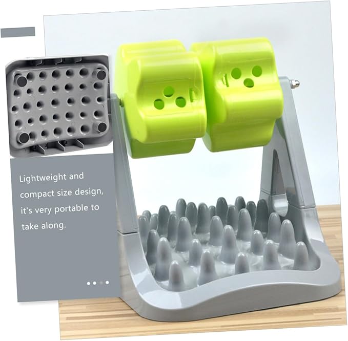 Kisangel 1piece Automatic Rotatable Dog Food Dispenser Pet Feeder Bowl for Dogs Break Design Easy to Clean Material for Feeding Training