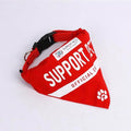 Support Pets Reversible ESA & PSD Pet Bandana – Printed Identification Scarf with “Support Pet” & Service Pet – Comfortable Cotton Bandana – Red ESA/PSD Accessory
