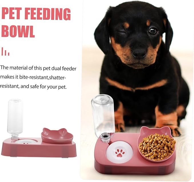 VANZACK Safe Pet Water Bowl Knock Feeder Automatic Dispenser for Cats Dogs Easy to Clean