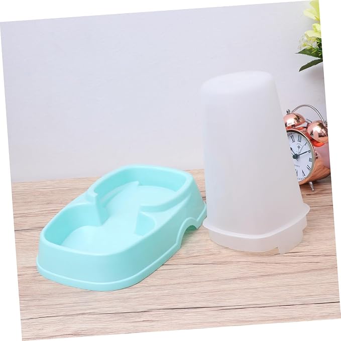 FRCOLOR 2pcs Automatic Pet Feeder Dispenser for Dogs and Cats Removable Washable Food Bowl Sky for Busy Convenient Dry Food Storage