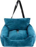 Dog Car Seat Bed Luxury Pet Booster Travel Carrier Mattress For Dogs Pet Car Seat Covers Cushion Washable With Safety Buckle