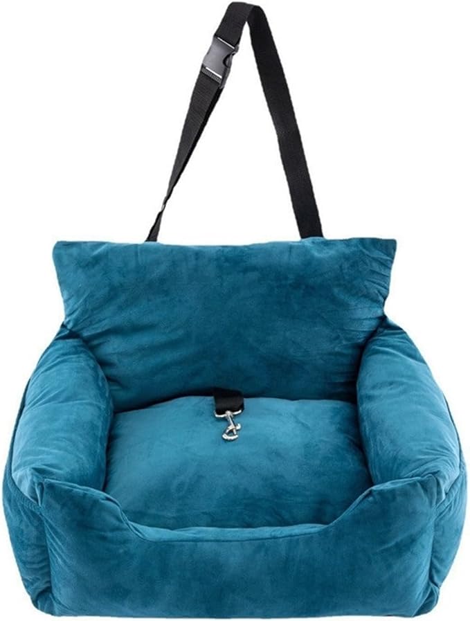 Dog Car Seat Bed Luxury Pet Booster Travel Carrier Mattress For Dogs Pet Car Seat Covers Cushion Washable With Safety Buckle