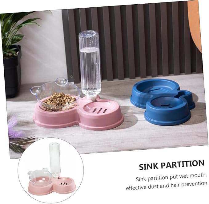 DOITOOL Ergonomic Cat Feeding Bowl Pet Water Bowl Spill Design Non-Slip Bottom for Easy Cleaning