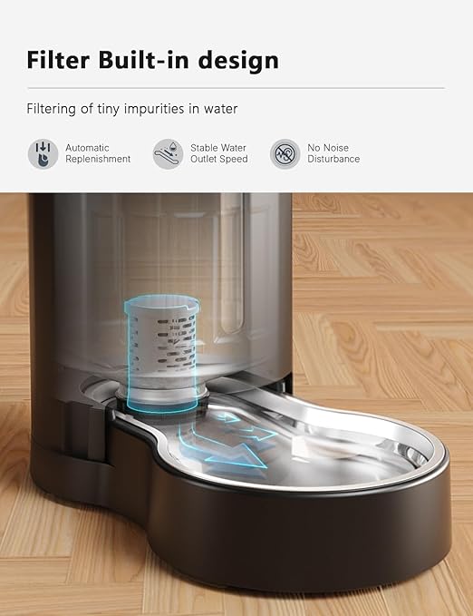 CZPET Cat Water Filter, 4-Stage Reverse Osmosis Filter System (4 Pack) for Automatic Pet Waterer, Water Dispenser