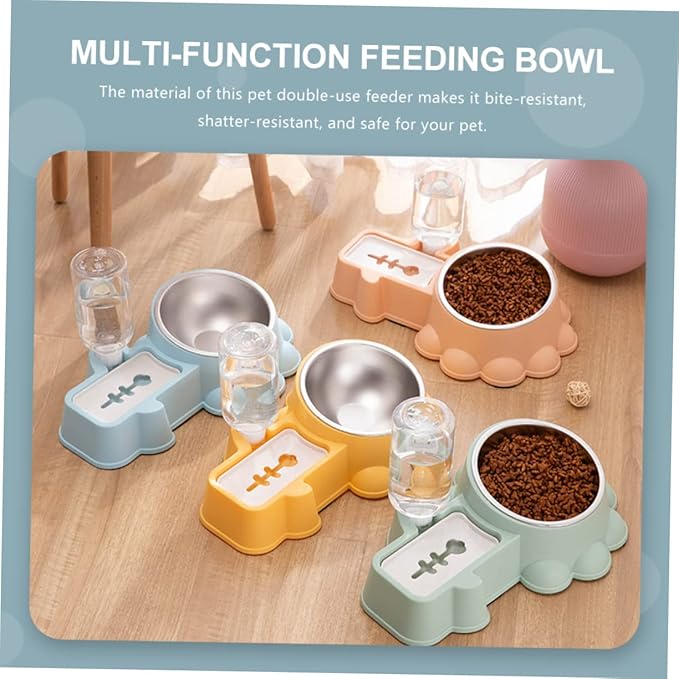 SUPVOX 1set Adorable Multi-Function Feeding Bowl Automatic Water Dispenser for Dogs and Easy to Convenient Pet Feeder