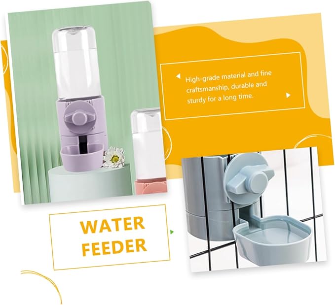 Mipcase Dog Water Bottle Automatic Feeder Indoor Cat Water Feeder Cage Hanging Waterer Large Capacity Pet Drinking Bowl