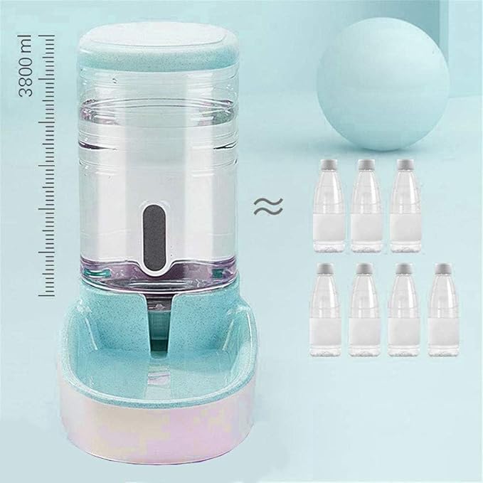 Pet Water Feeder, Pet Automatic Waterer, Plastic Water Dispenser For Dog & Cat, 3.8 Liters