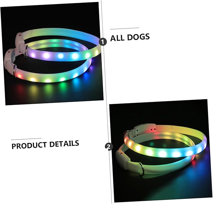 USB Rechargeable Dog Collar Night Safety Led Pet Collar for Dogs and Design for Evening Walks and Outdoor Adventures