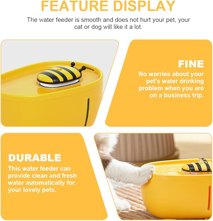 balacoo Automatic Pet Water Dispenser Compact Cat Water Feeder Stable Base for Dogs and Cats Easy to Store for Indoor Use