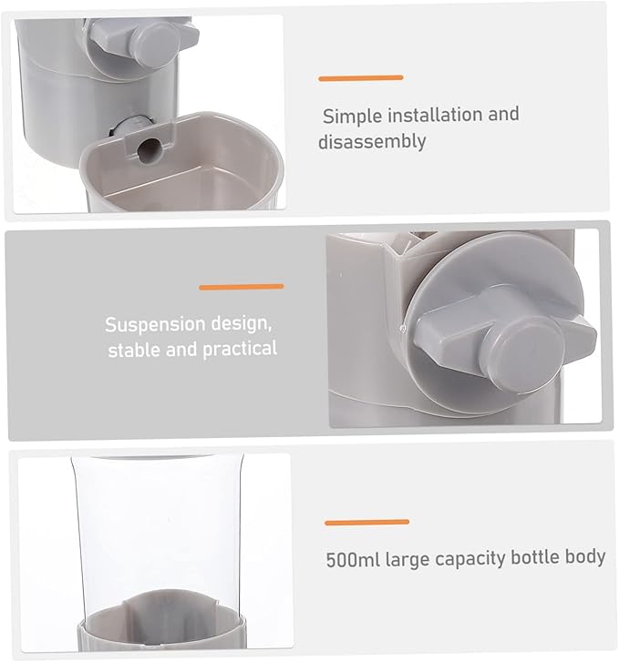 BESPORTBLE Dog Water Fountain Automatic Drinking Fountain Pet Hanging Waterer Safe Abs Material Easy to Use Pet Water Dispenser for Dogs Cats