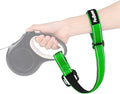 PetBonus Dog Leash Wrist Strap, Safety Strap for Retractable Leash, Lockable Reflective Short Dog Walking Lead with Adjustable Soft Padded Handle, Extra Layer Security for Pet Stroller (Grass Green)