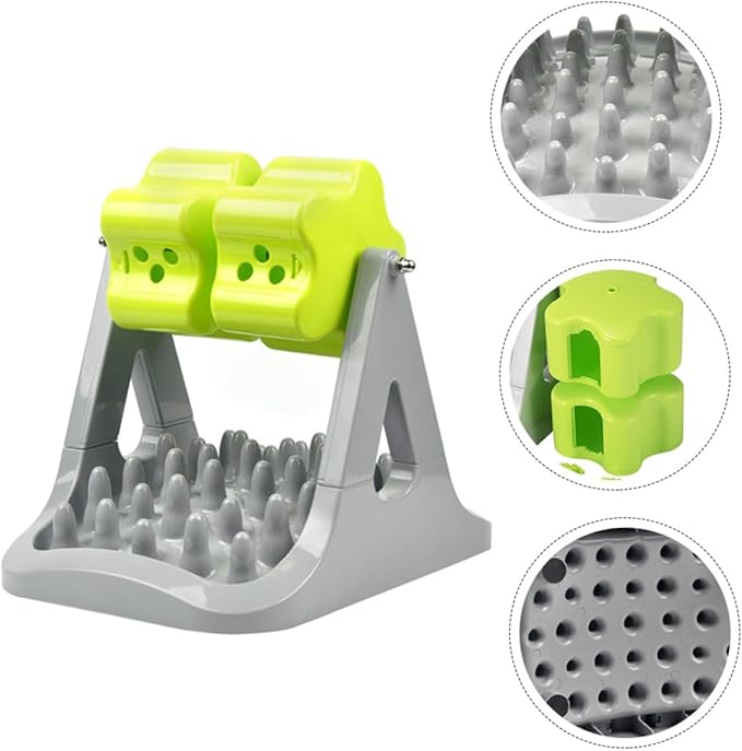 Kisangel 1piece Automatic Rotatable Dog Food Dispenser Pet Feeder Bowl for Dogs Break Design Easy to Clean Material for Feeding Training