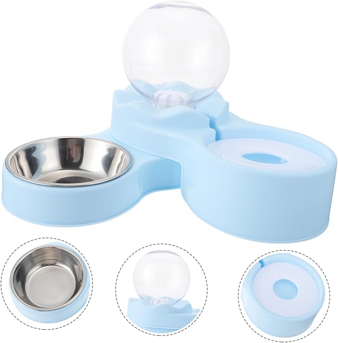 1pc Rotatable Cat Water Fountain Automatic Dispenser Food Bowl for Cats Easy to Lightweight Design for Indoor Use
