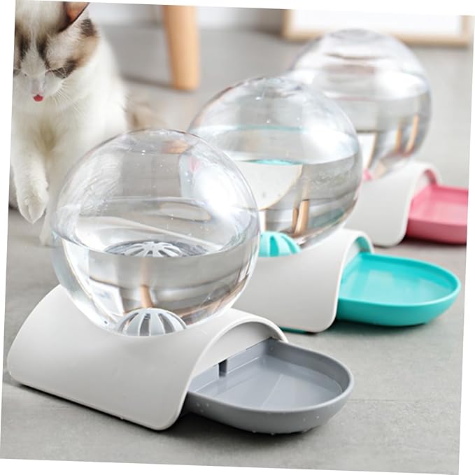 HANABASS Automatic Pet Water Dispenser Smooth Drinking Bowl for Cats and Dogs Blue Unique Design Prevents Spills for Home Decor Easy to Clean