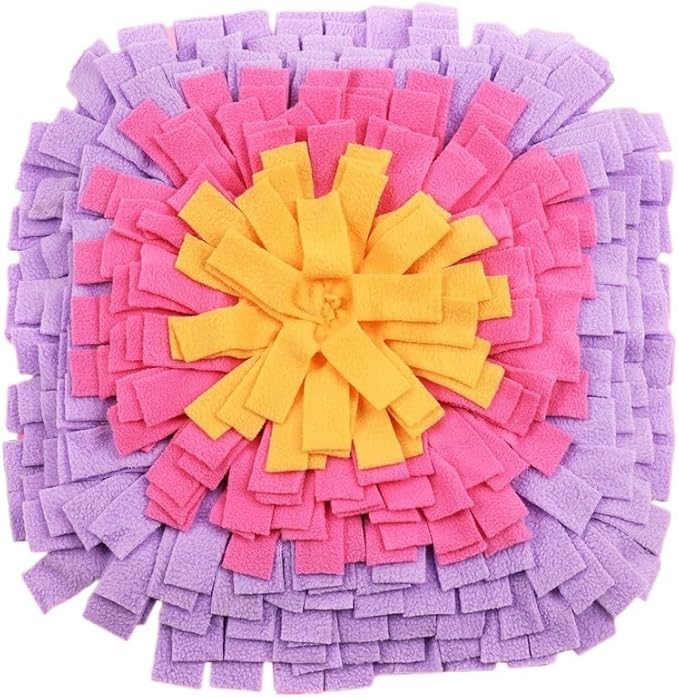 Mini Square Snuffle Mat for Small Pets, Interactive Nose Work Toy for Rabbits Hamsters Dogs, Fun Foraging Pad for Boredom Relief and Energy Release (A10)